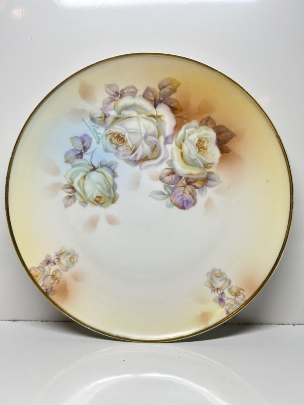 Antique Royal Rudolstadt Hand Painted Porcelain Decorative Plate Prussia Signed